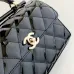 Chanel Black patent leather box bag top quality #A45530