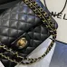 Chanel Women's cross-body bag in black Top grade version lambskin classic flap top quality #999925121