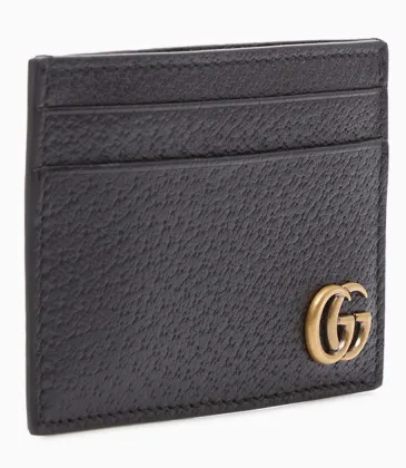 Gucci AAA+ black wallet Black cowhide GG men's fashion card bag #9125580