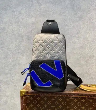 louis vuitton blue LV avenue sling bag leather #999924859