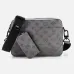 Louis Vuitton Duo Messenger Bag Monogram Shadow Leather Blue/Gray #A37734