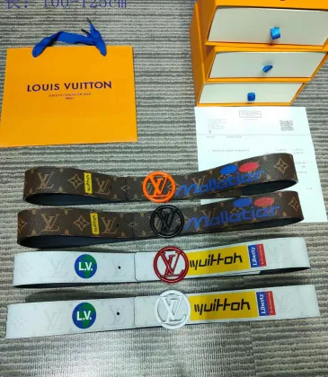 Men's Louis Vuitton AAA+ reversible Leather Belts W4cm #9129986