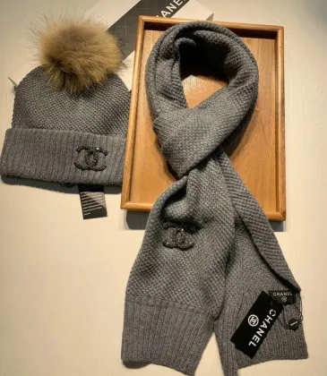 Chanel Wool knitted Scarf and cap #999909639