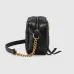 Gucci AAA+ 1:1 original GG Marmont matelasse mini Shoulder Bags black #9109694