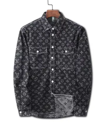 Louis Vuitton Denim Shirt Jackets for MEN #A26518