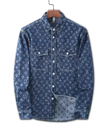 Louis Vuitton Denim Shirt Jackets for MEN #A26519