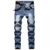 2021 new men's jeans blue stretch European and American personality zipper decoration jeans trendy men #99905875