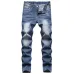 2021 new men's jeans blue stretch European and American personality zipper decoration jeans trendy men #99905875