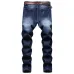 2021 new men's jeans blue stretch European and American personality zipper decoration jeans trendy men #99905875