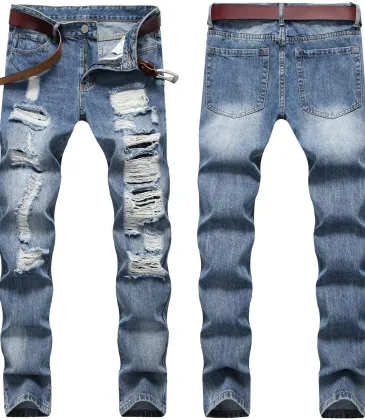 BALMAIN 2020 Ripped jeans skinny jeans Men's Long Jeans #99116668