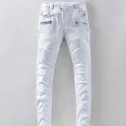 BALMAIN Men's White Long Jean #974812