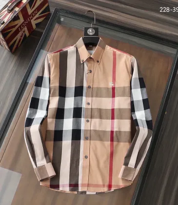 Burberry Shirts for Men's Burberry Long-Sleeved Shirts #A29097