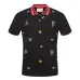 Gucci Solid Cotton polo with embroideries bee Kingsnake UFO men polo shirts #9100585