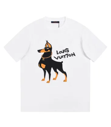 Louis Vuitton 2023 new round neck T-shirt, cartoon gentleman puppy print T-shirts 1:1 Quality EU/US Sizes #999937101