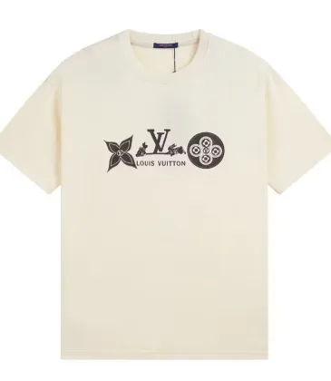 Louis Vuitton Men/Women T-shirts EUR/US Size 1:1 Quality White/Black #A23161