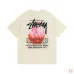 Stussy Crystal Diamond Reflective print short-sleeved T-shirt for men and women #A33135