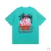 Stussy Crystal Diamond Reflective print short-sleeved T-shirt for men and women #A33135