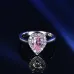 Popular fashion simple white gold heart-shaped pink opal ring #999914512