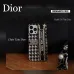 Christian Dior iPhone 13/ Phone 13 Pro /Phone 13 Pro Max /Phone 12 / 11 Fabric Embroidered Wrist Strap Half Case #999925251