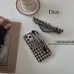 Christian Dior iPhone 13/ Phone 13 Pro /Phone 13 Pro Max /Phone 12 / 11 Fabric Embroidered Wrist Strap Half Case #999925251