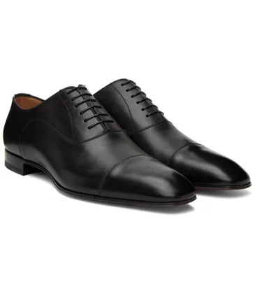 Christian Louboutin Buffed calfskin oxfords in black #999930400