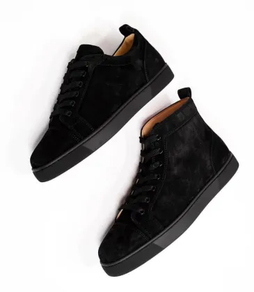 Christian Louboutin Louis Orlato Suede Low/High Top Sneakers Black #999929911