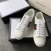 Gucci Bee White sneakers cowhide casual shoes sheepskin inside for men or women #996548