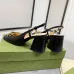 Gucci 2022 Sandals summer new chain sandals square toe retro chunky heel single shoes one word buckle Mary Jane women's shoes #999924918