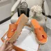 Hermes sandals for Women Heels 7cm Orange #A38812