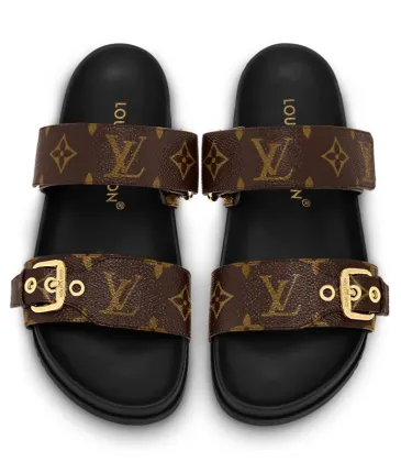 Louis Vuitton Sandals Unisex Monogram Open Toe Casual Style #A27665