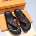 Men Louis Vuitton Slippers Casual Leather flip-flops Double leather high quality outsole wear resistant #9874785