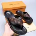 Men Louis Vuitton Slippers Casual Leather flip-flops Double leather high quality outsole wear resistant #9874785