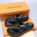 Men Louis Vuitton Slippers Casual Leather flip-flops Double leather high quality outsole wear resistant #9874786