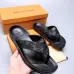 Men Louis Vuitton Slippers Casual Leather flip-flops Double leather high quality outsole wear resistant #9874786