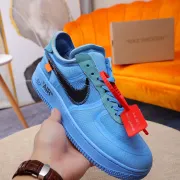 Nike x OFF-WHITE Air Force 1 shoes High Quality Blue #999928123