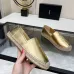 YSL women's espadrilles Flats Black/Gold/White/Pink #A44176