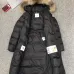 MONLER mid length down jacket for women Black/white/green #99898909