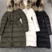 MONLER mid length down jacket for women Black/white/green #99898909