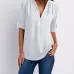 Solid color zipper half-open collar 2021 hot sale women's T-shirt (17 colors) S-5XL-$9.9 #99904348