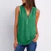 Solid color zipper half-open collar 2021 hot sale women's T-shirt Sleeveless (17 colors) S-5XL-$9.9 #99904357