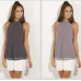 Summer style  chiffon shirt  sleeveless Fabric: Pearl chiffon double layer (8 Colors) S-3XL $9.9 #99904368