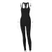 Women's spring and summer 2021 new knitted solid color high waist tight sports Yoga one-piece pants Dresses #999902420