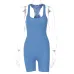 Women's spring and summer 2021 new knitted solid color high waist tight sports Yoga one-piece pants Dresses #999902420